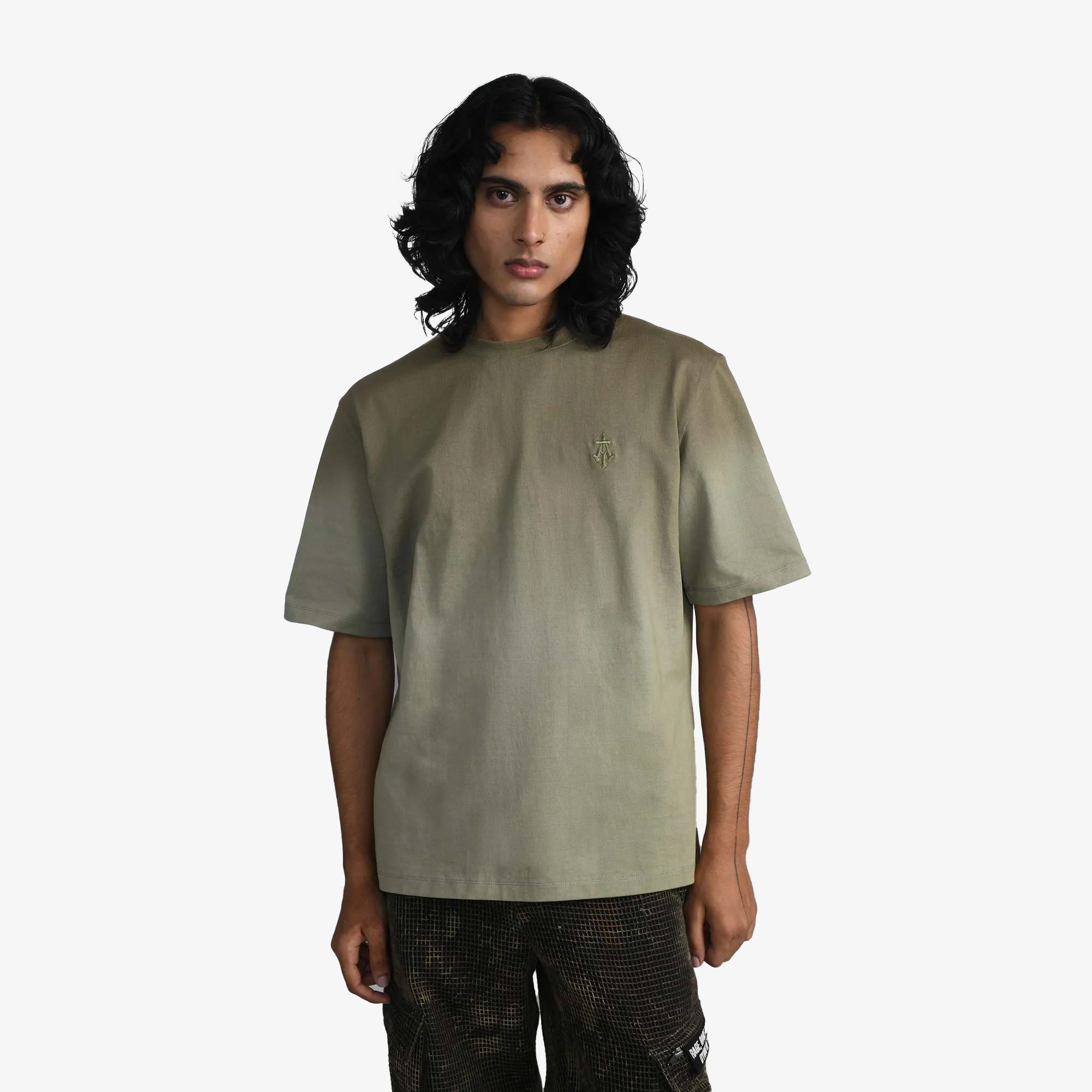 Almost Gods | Alpha Cross Tee In Dip { Dye Green