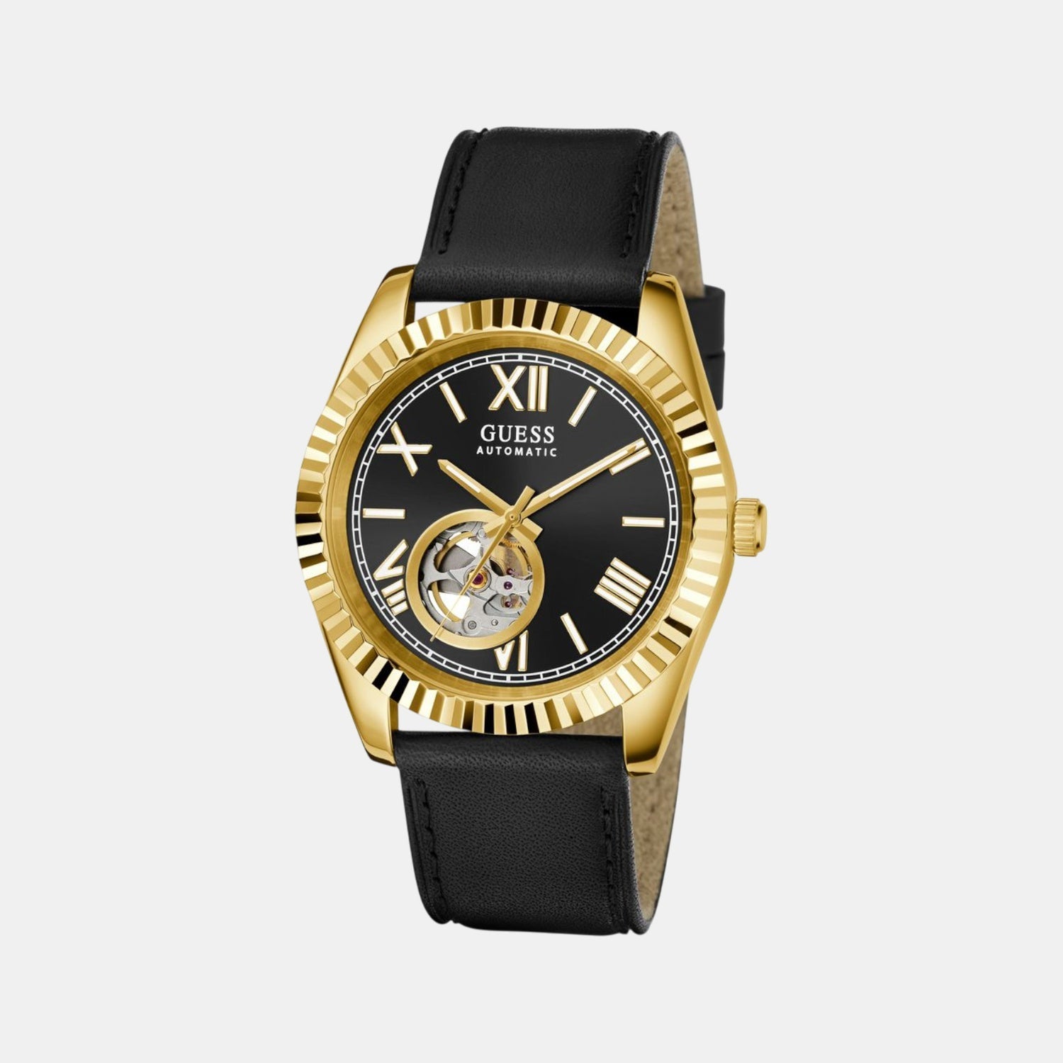Guess Dress Men Automatic Black Dial Analog Leather Watch GW0985G2 - view 2