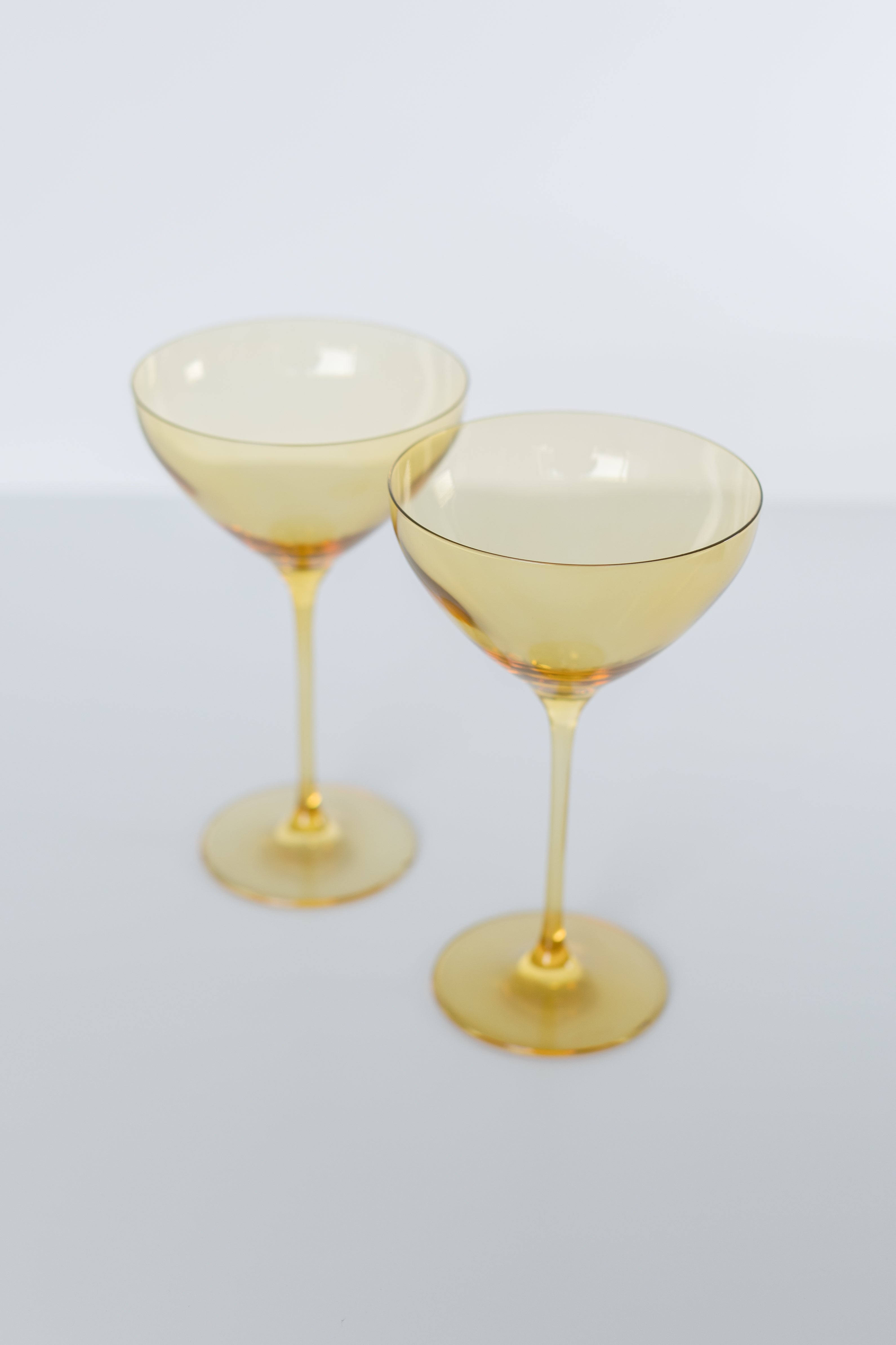 Estelle Colored Glass Estelle Colored Martini Glass - Set of 2 {Yellow} - view 2