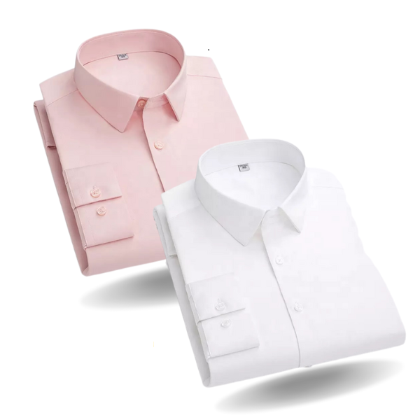 BlackTree Combo of 2 Cotton Shirt for Man (Pink and White)