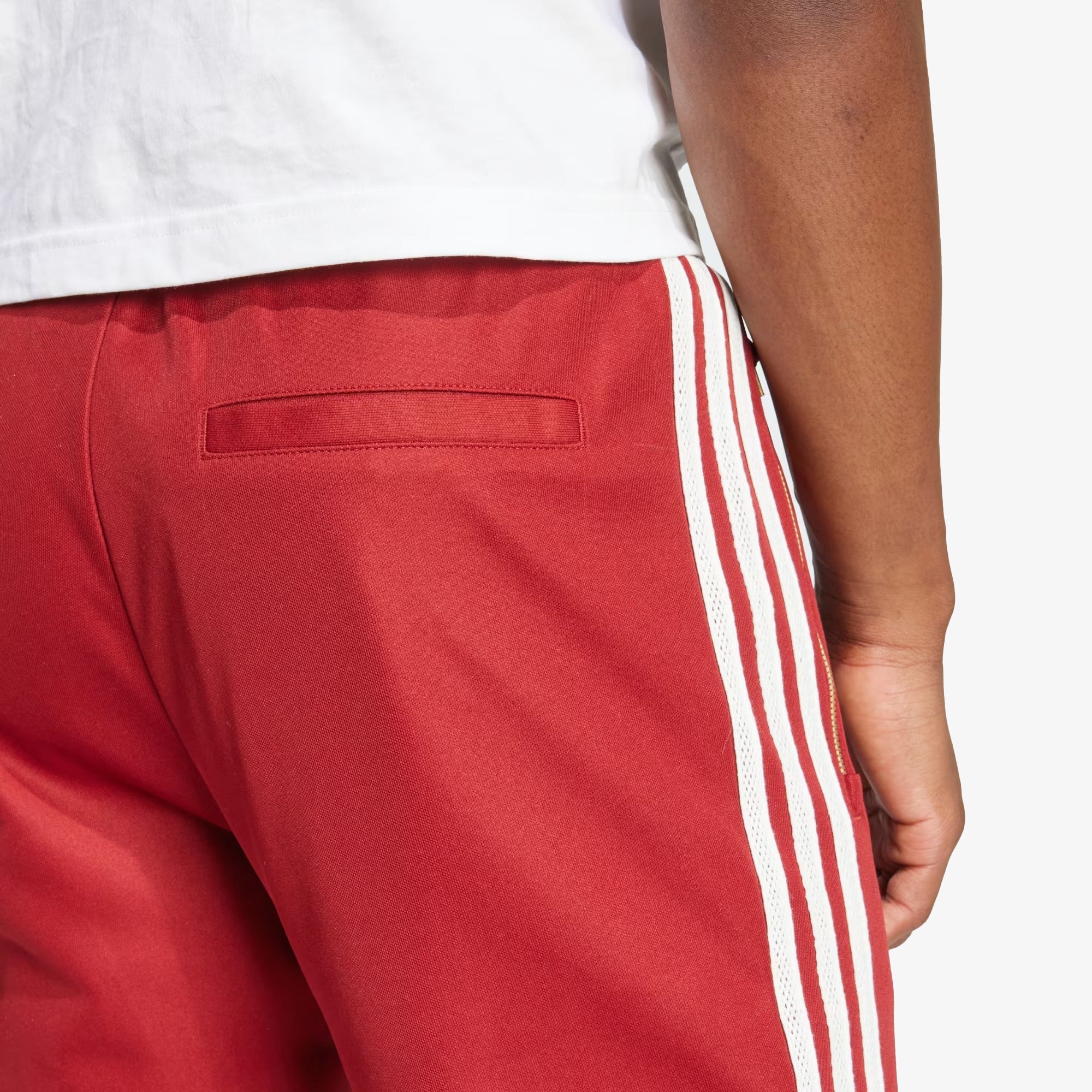 Adidas Originals | RETRO SPORTS CRICKET-INSPIRED TRACK PANTS { RUST RED - view 4