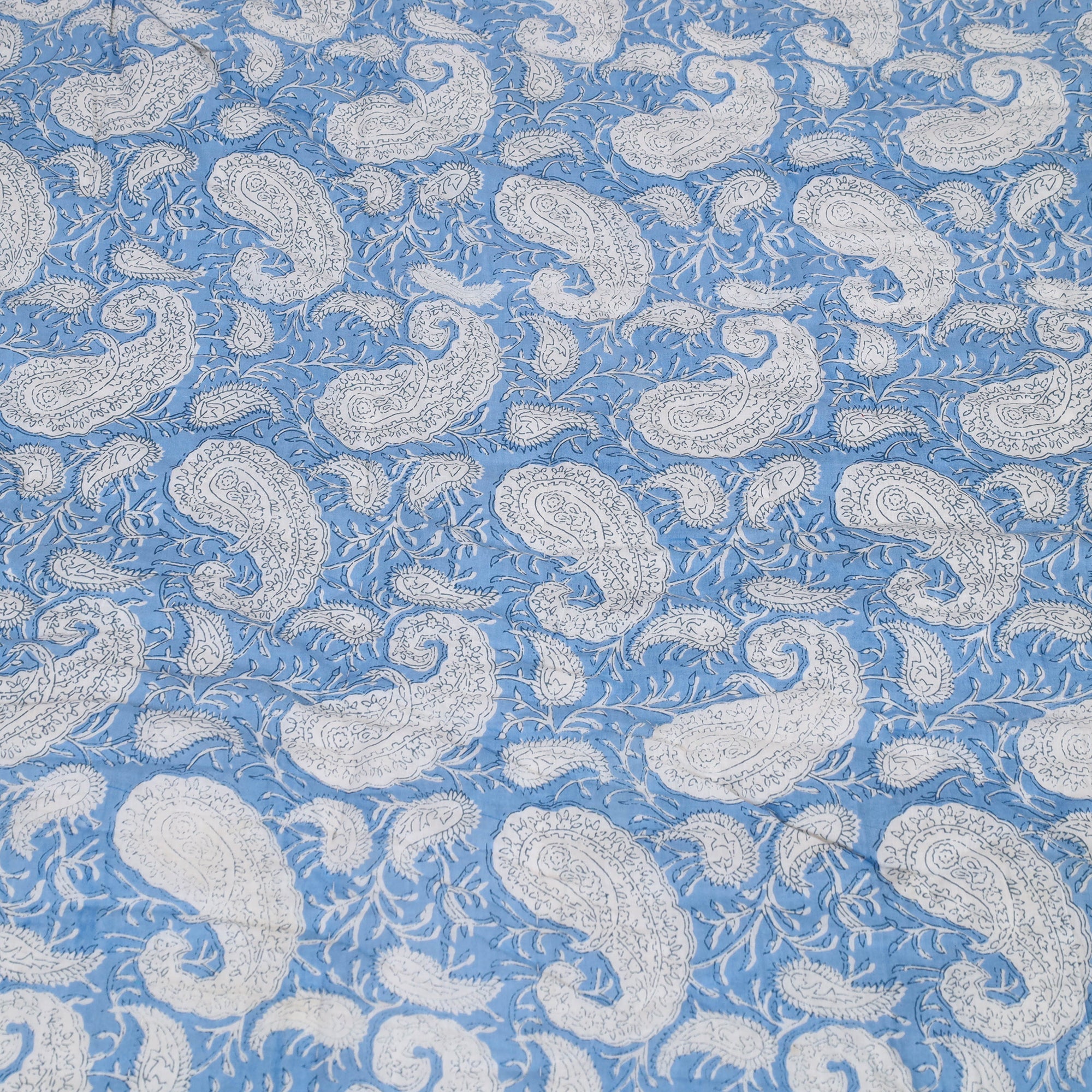 HAVELI CHRONICLES Blue - Double - Reversible Sanganeri Block Print Cotton Quilt 27 - view 4