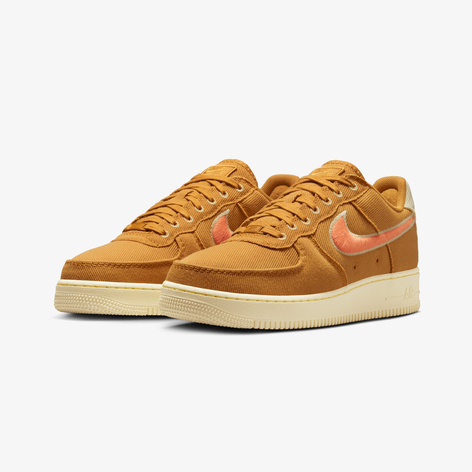 Nike | Air Force 1 Low Canvas { Wheat/orange Trance-team Gold-alabaster - view 3