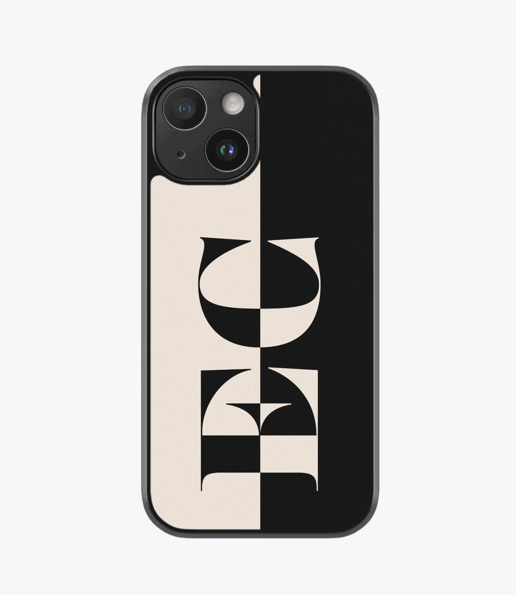 The Case Company Custom Split Initials Hybrid Matte Case