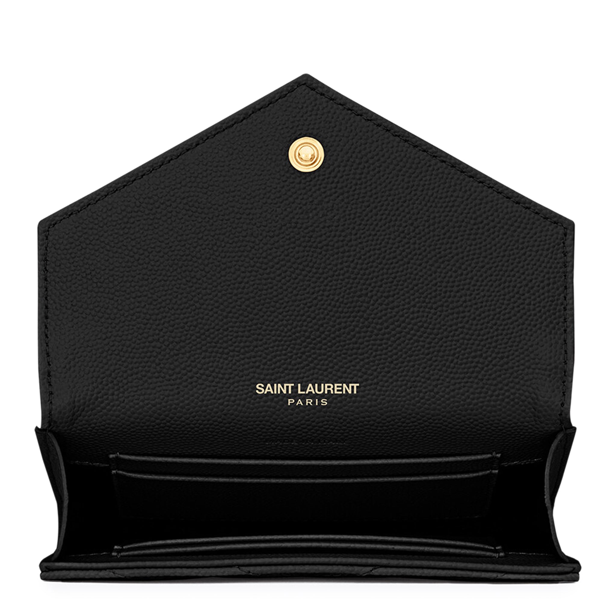 Saint Laurent Cassandre Matelasse Small Black Envelope Wallet - view 2