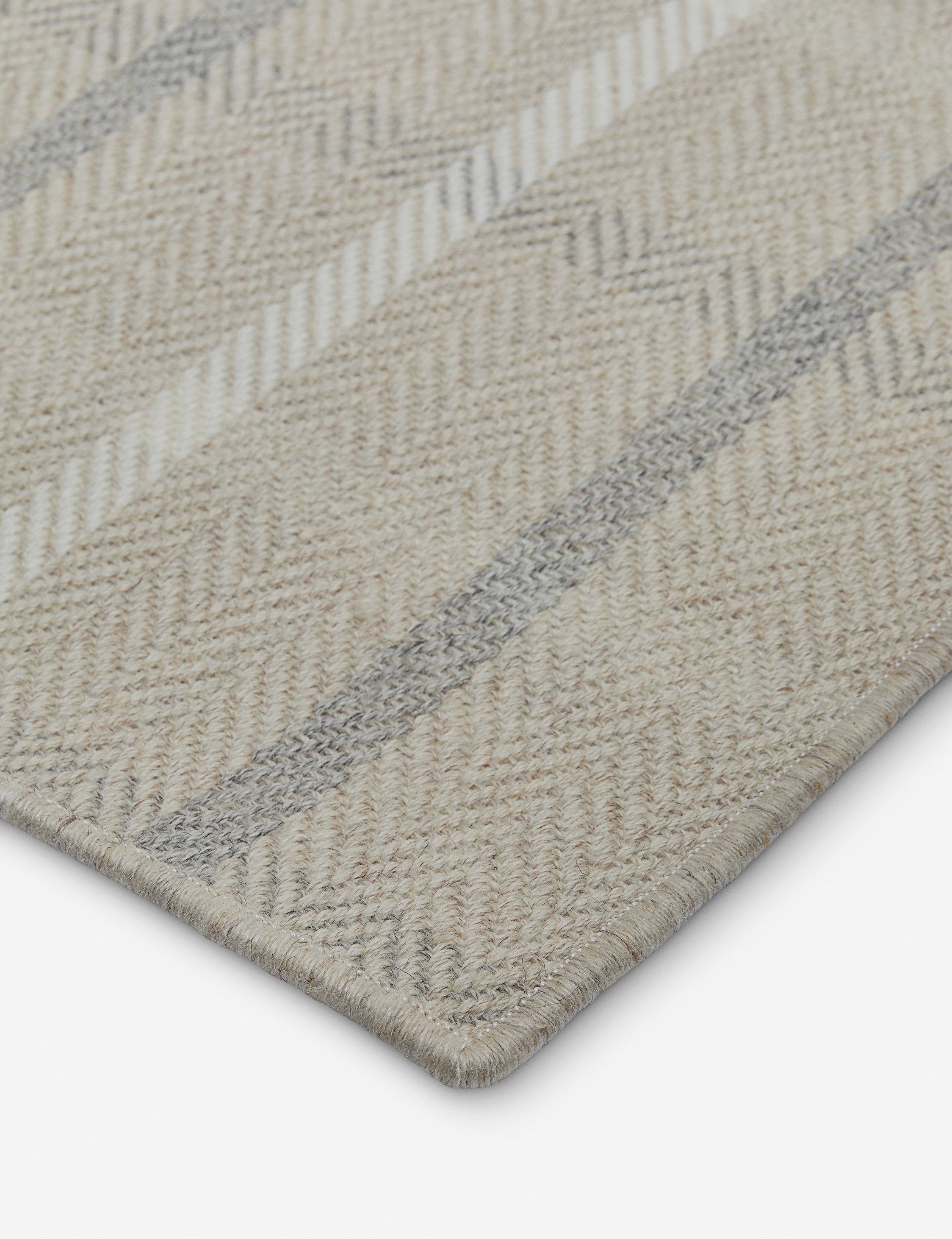 Lulu and Georgia Custom Amsing Flatweave Wool Rug, Pearl