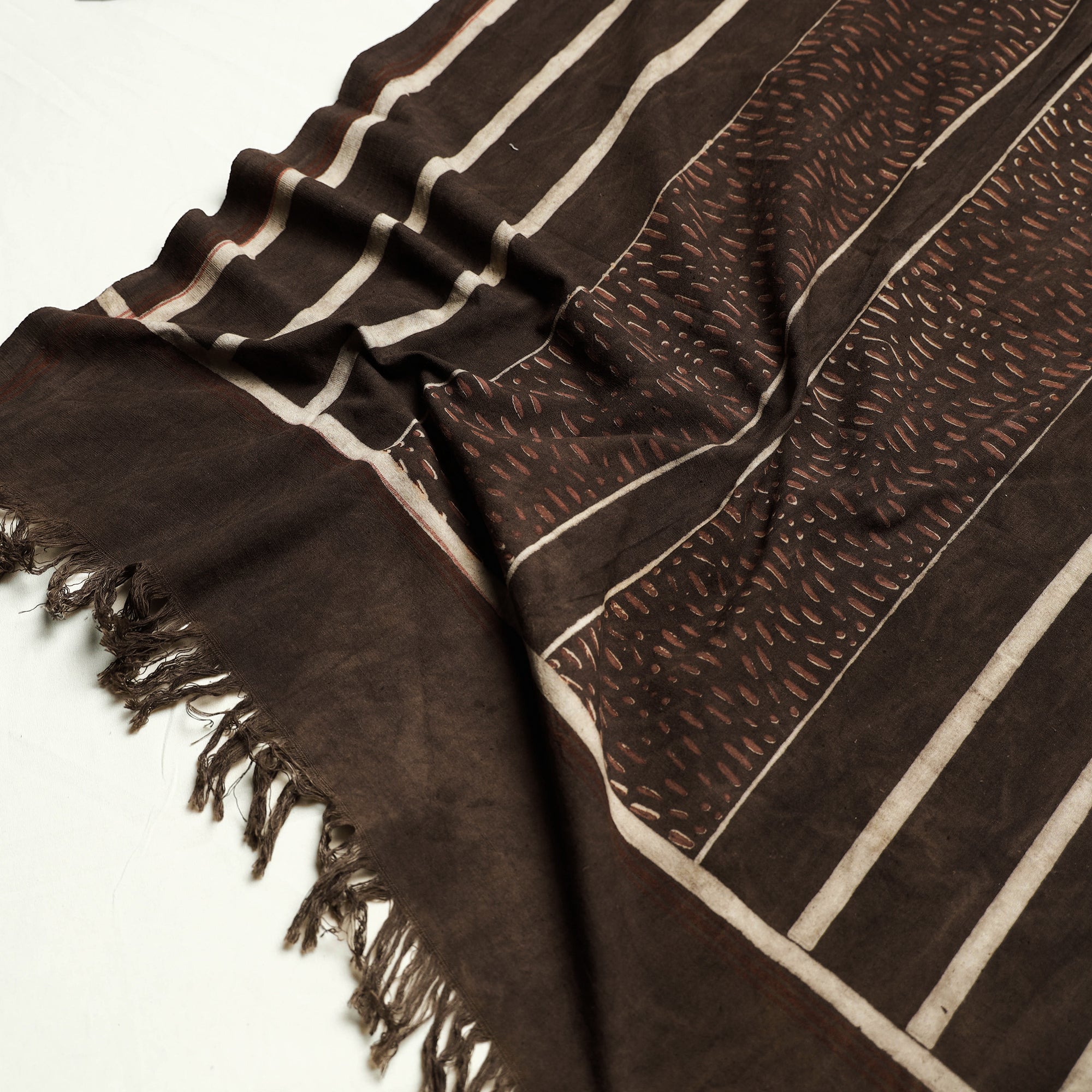 SOUTH KARGHA Brown - Akola Block Printed Pure Handloom Cotton Towel - view 2