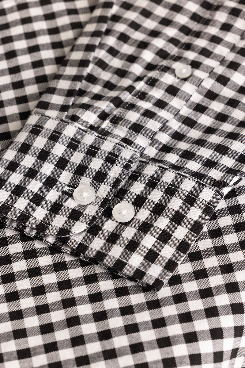 SNITCH Black Oxford Checks Shirt - view 7