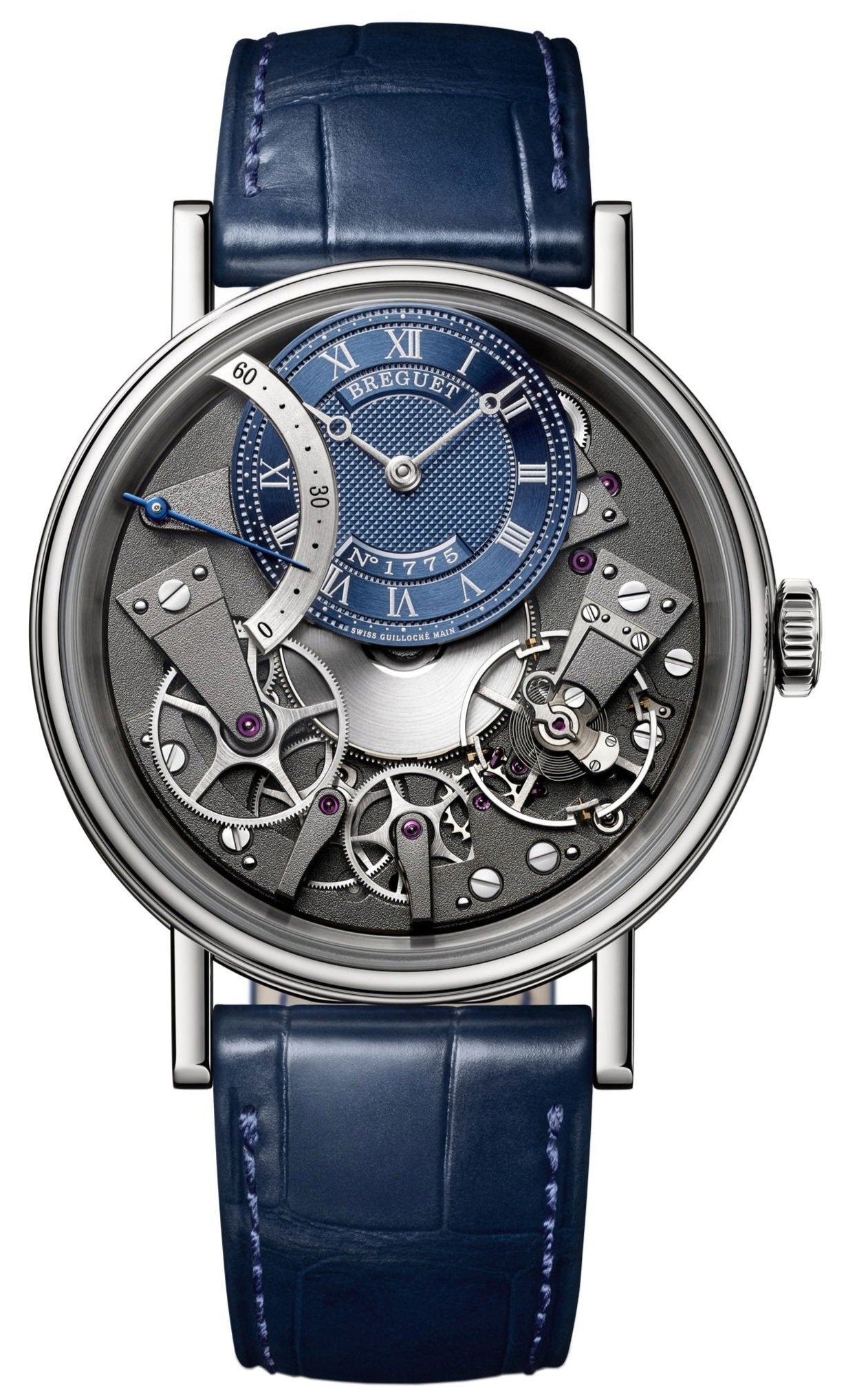 Breguet Tradition 7097 Skeleton Dial Blue 40 MM Watch for Men