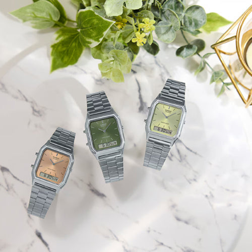 Casio Vintage Green Dial Unisex 29.8mm AD280 AQ-230A-9AMQY - view 3