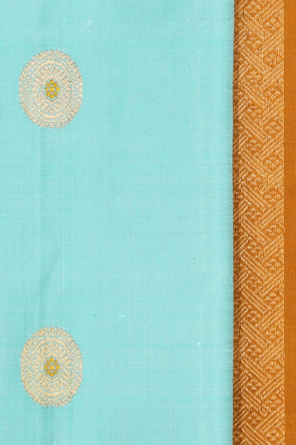 Kalanjali Gadwal Silk Turquoise Blue Saree – Women's - view 2