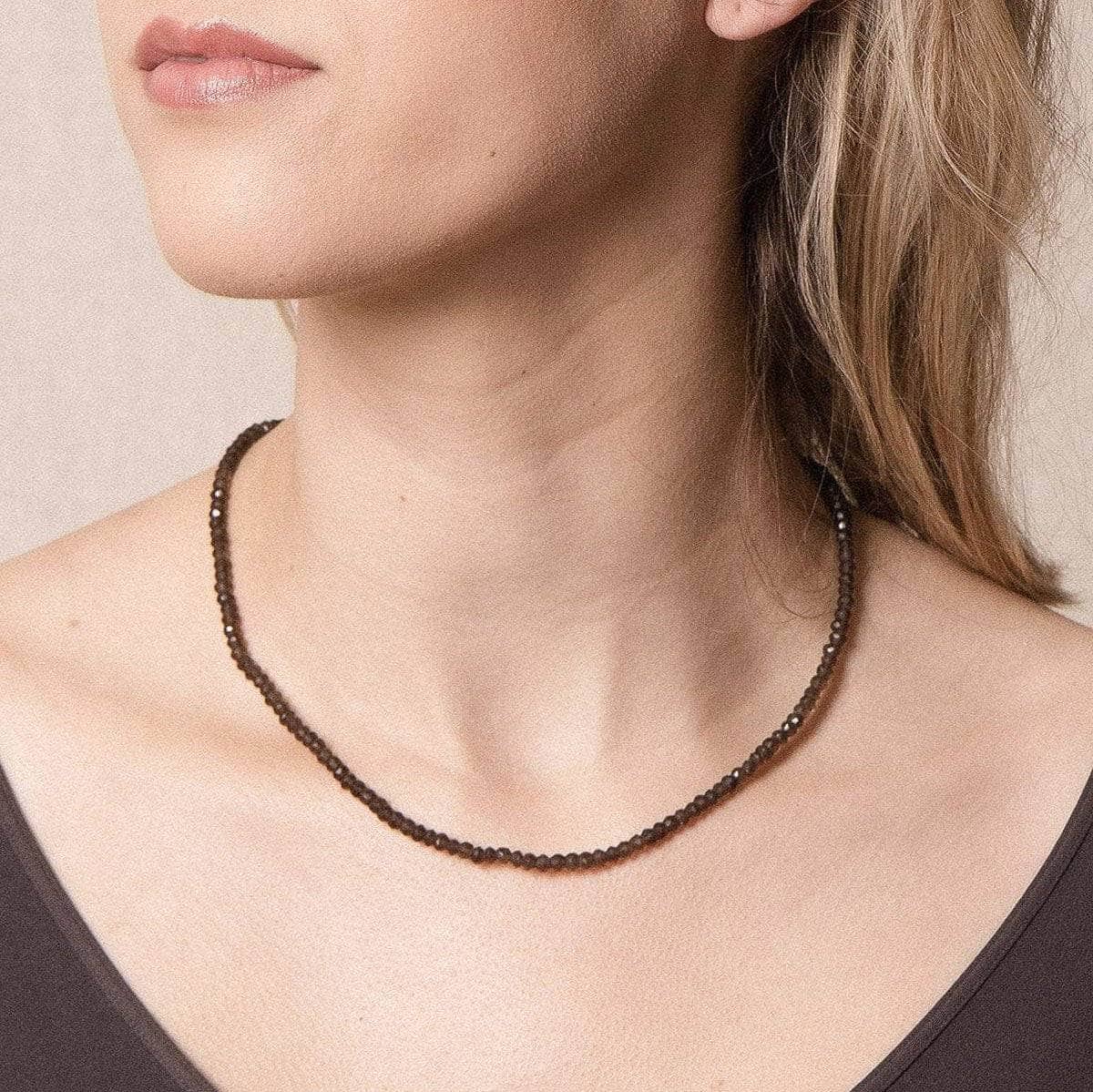 Tiny Rituals Smokey Quartz Bead Necklace
