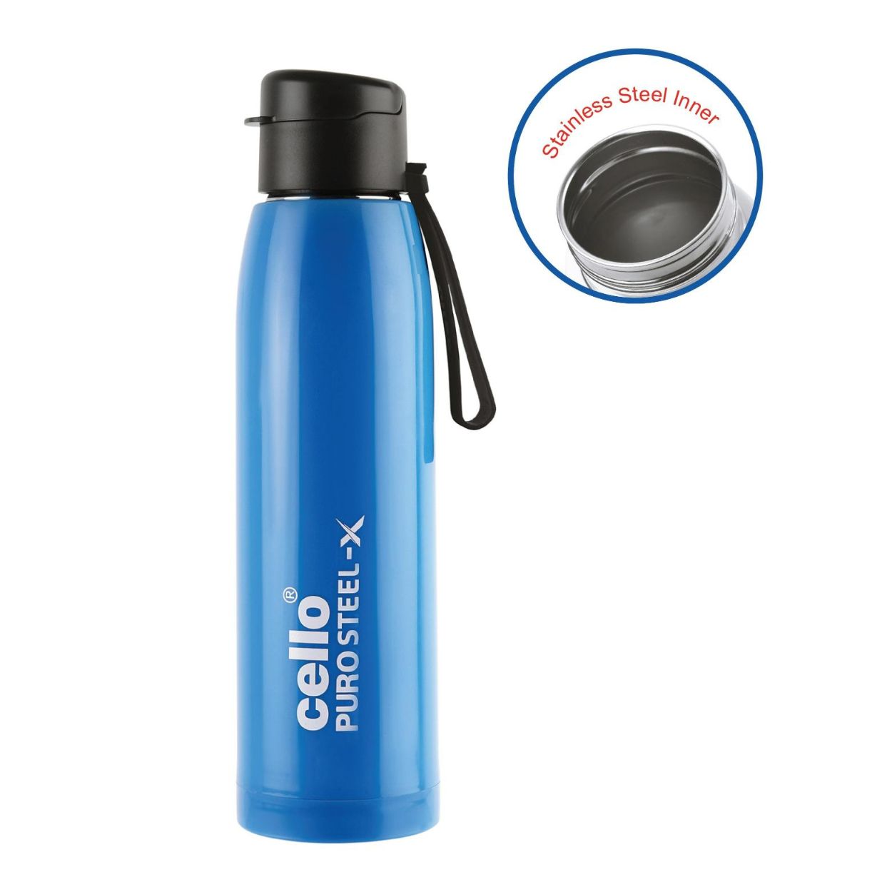 Cello Puro Steel-X Cooper 900 Water Bottle, 740ml - view 17