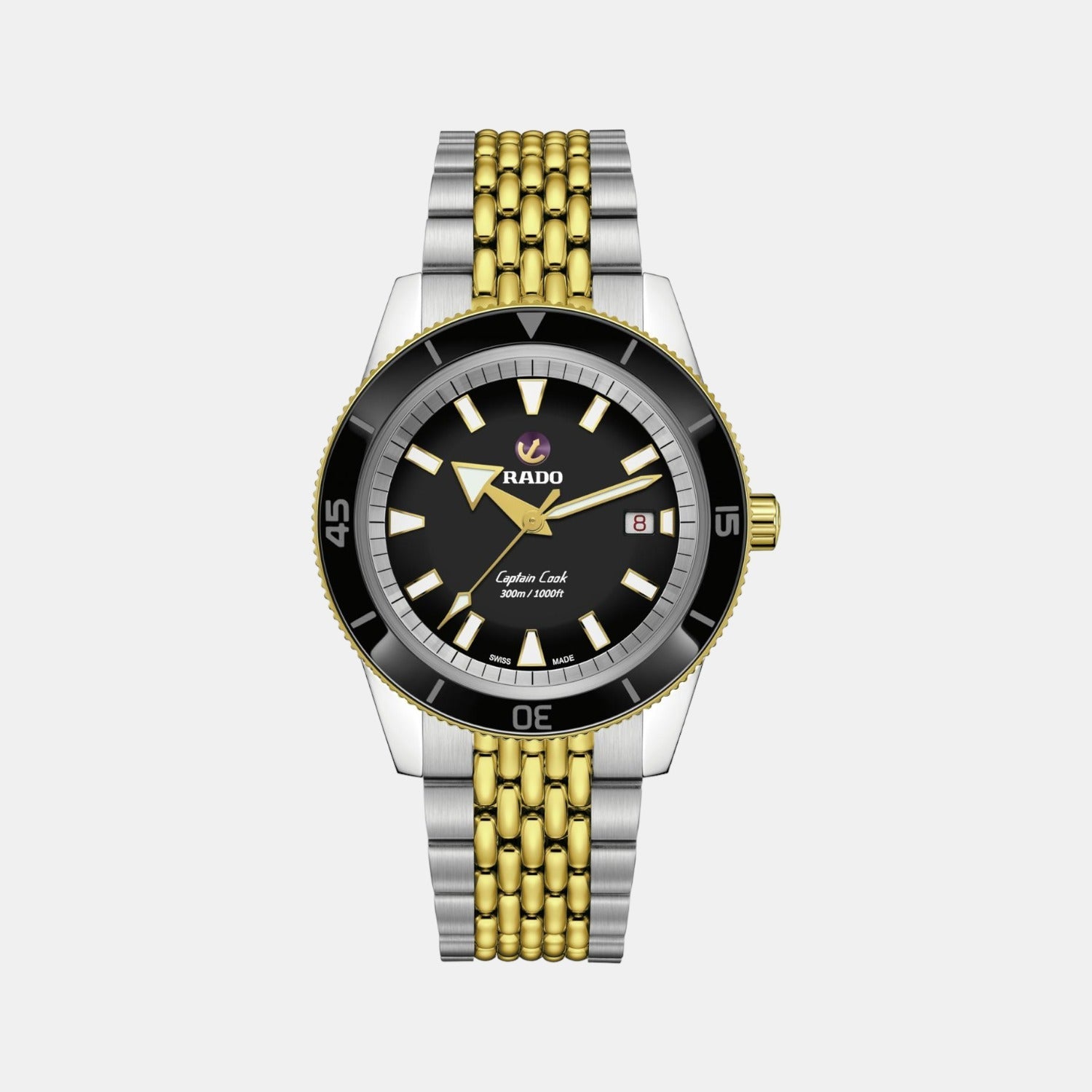 Rado Captain Cook Men Automatic Black Dial Analog Stainless Steel Watch R32138153