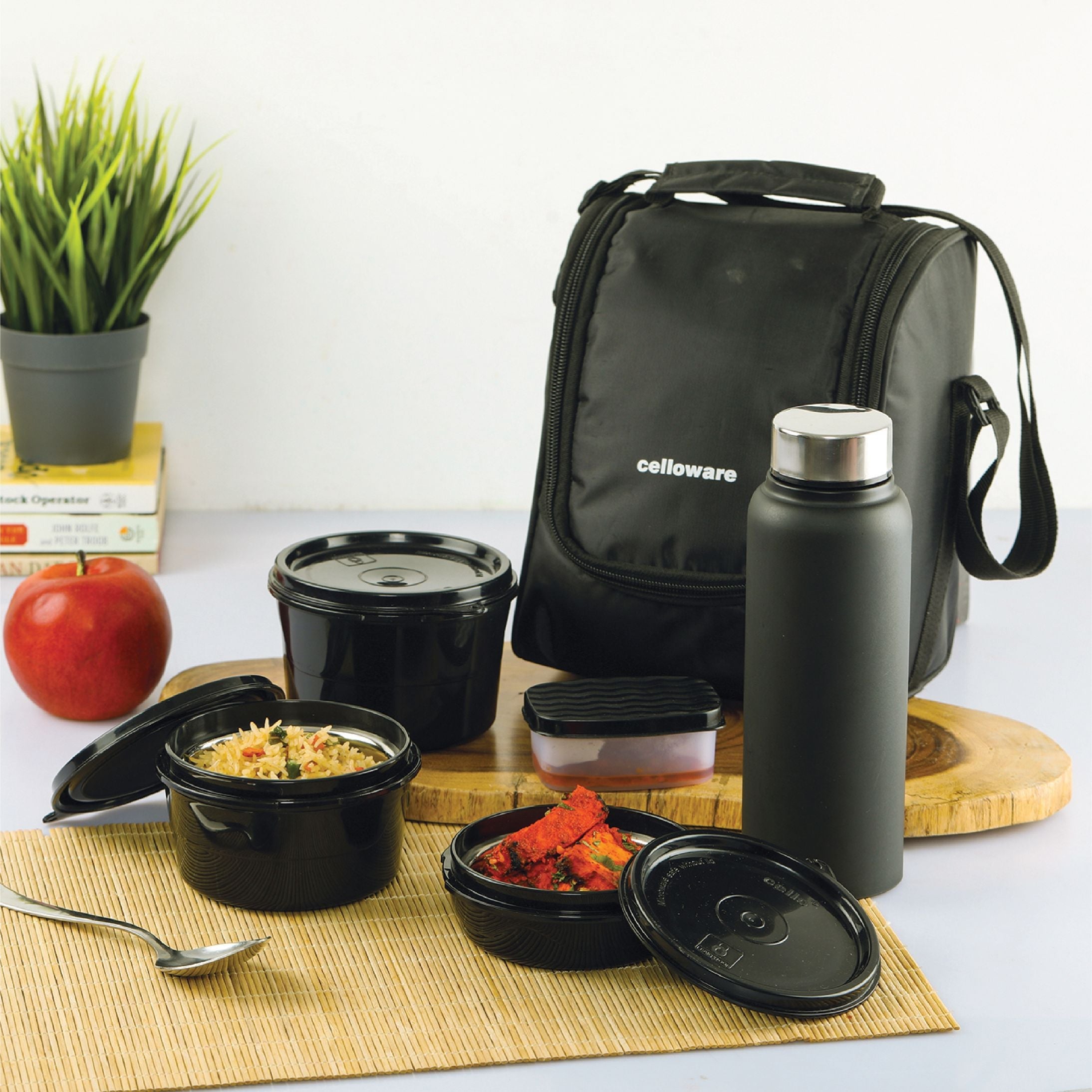 Cello MF All in One Lunch Box with Fabric Bag