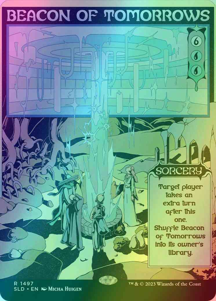 Magic Beacon of Tomorrows [1497] [Borderless] [Time Stoppers] [Secret Lair Drop] [Foil]