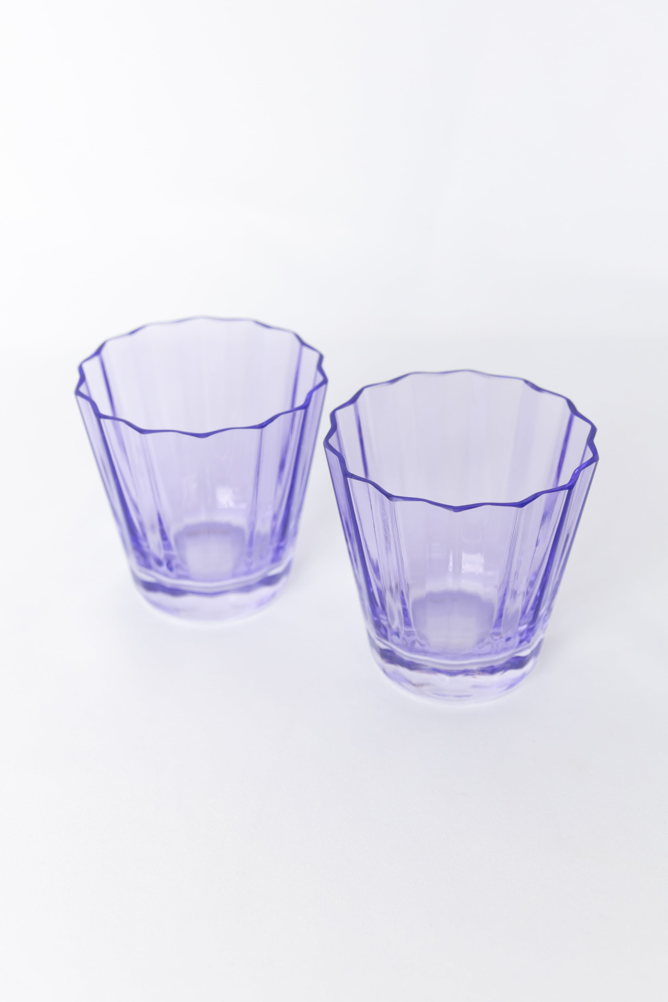 Estelle Colored Glass Estelle Colored Sunday Low Balls - Set of 2 {Lavender} - view 2