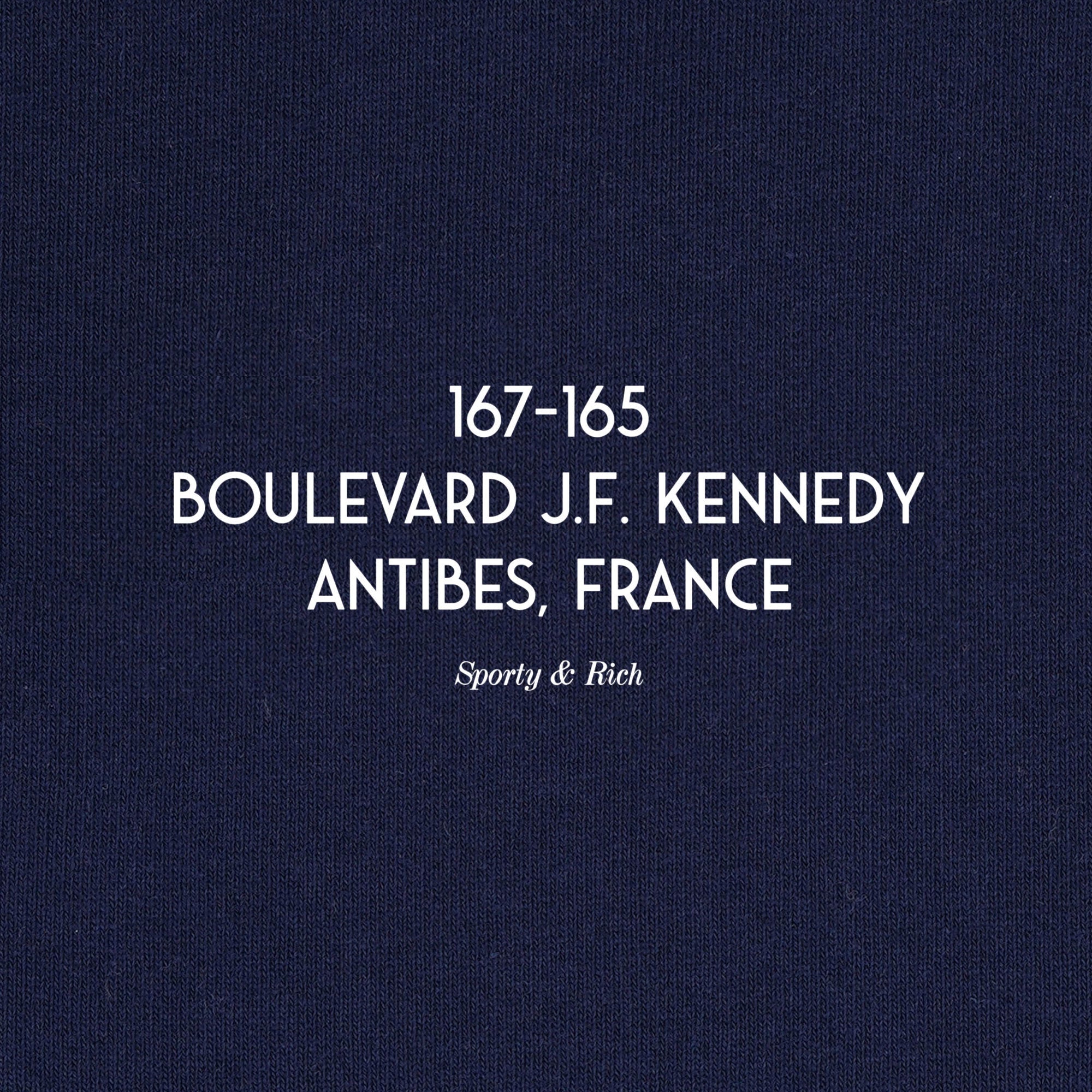 Sporty & Rich | Eden Crest Kennedy T-shirt { Navy/white - view 4