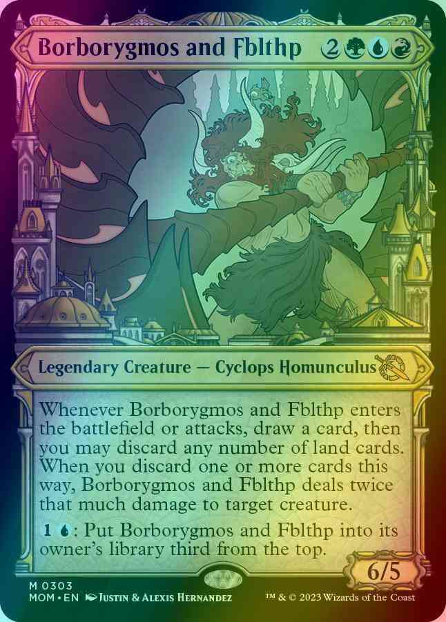 Magic Borborygmos and Fblthp [303] [Planar Showcase] [March of the Machine] [Foil]