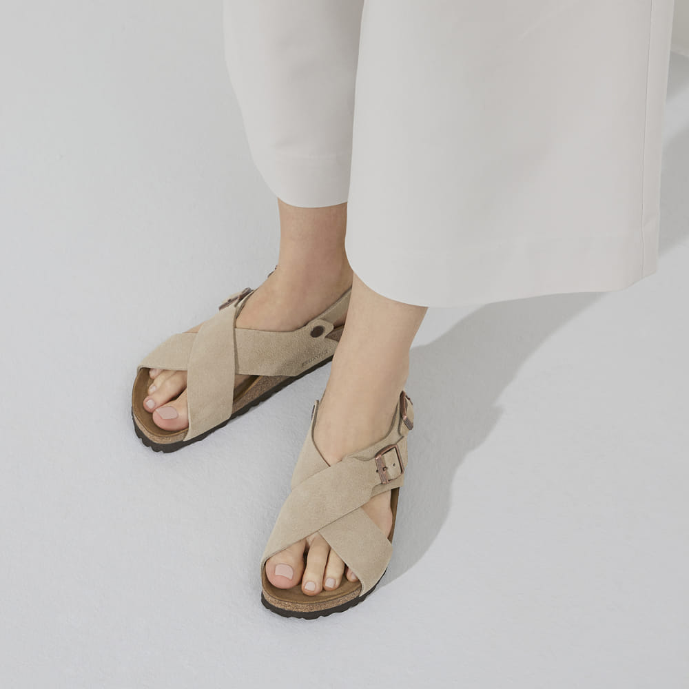 Birkenstock Tulum Suede Leather – Beige Beige/Taupe - view 7