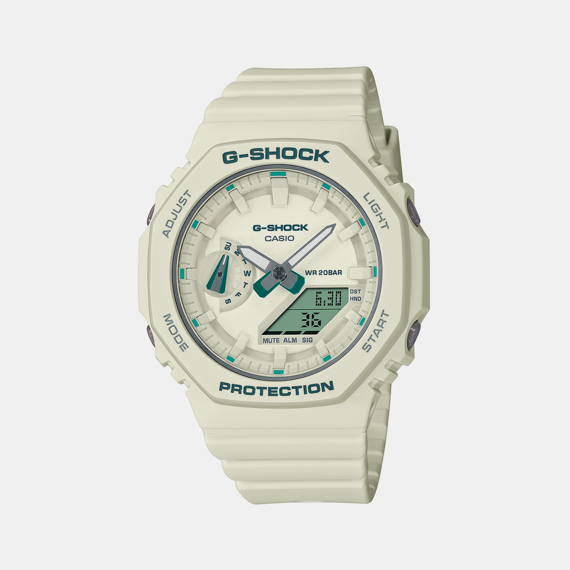 Casio G-Shock Women Quartz White Dial Analog-Digital Resin Watch G1377