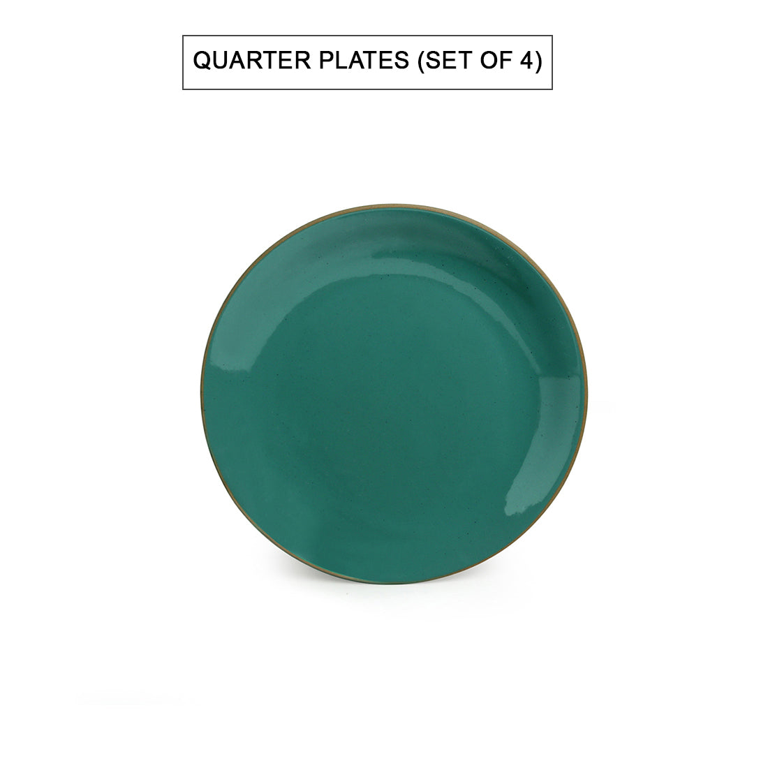 EXCLUSIVELANE 'Earthen Turquoise' Hand Glazed Dinner Plates With Serving Bowls & Katoris In Ceramic (10 Pieces, Serving for 4, Microwave Safe) - view 4