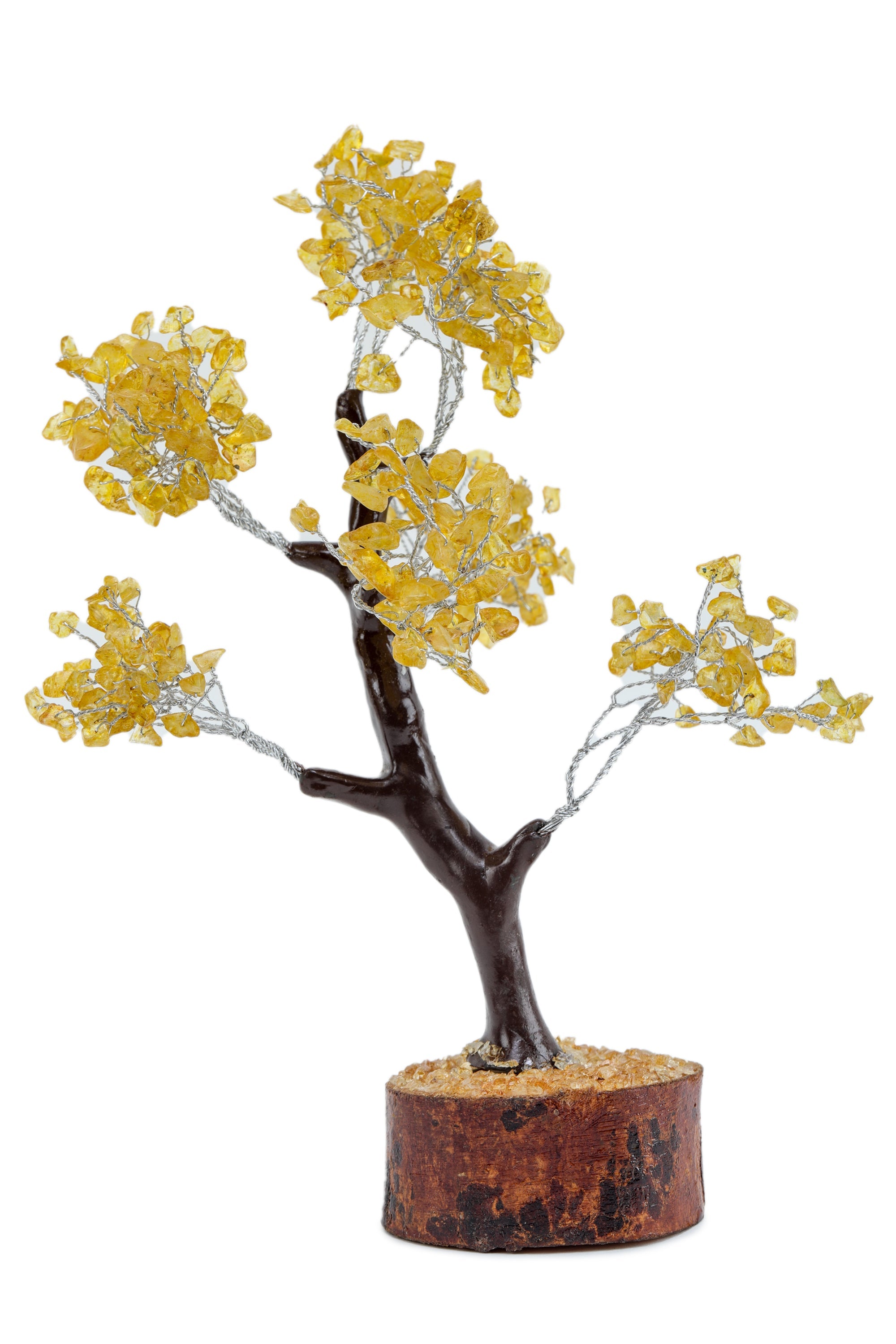 Studio Vaidik Citrine Crystal Tree (M-seal)- 300 chips 23cm Height - Yellow - view 2