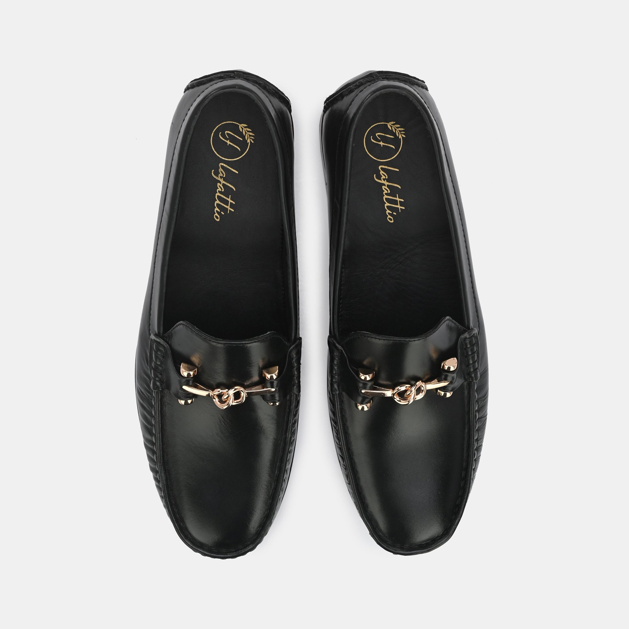 Black Buckled Loafers by Lafattio - view 2