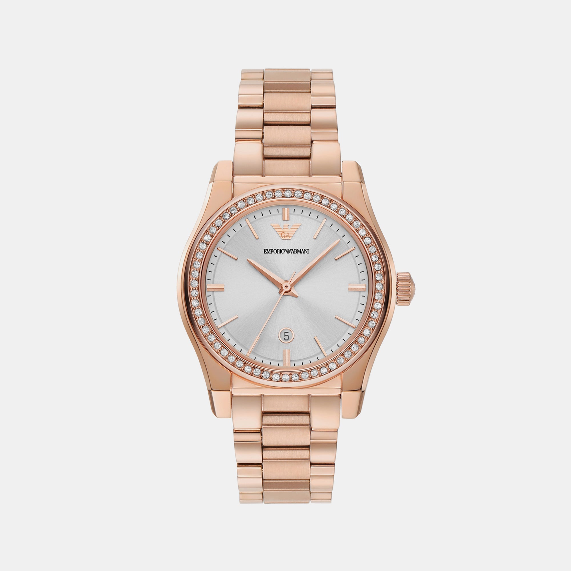 Emporio Armani Federica Women Quartz Silver Dial Analog Stainless Steel Watch AR11558