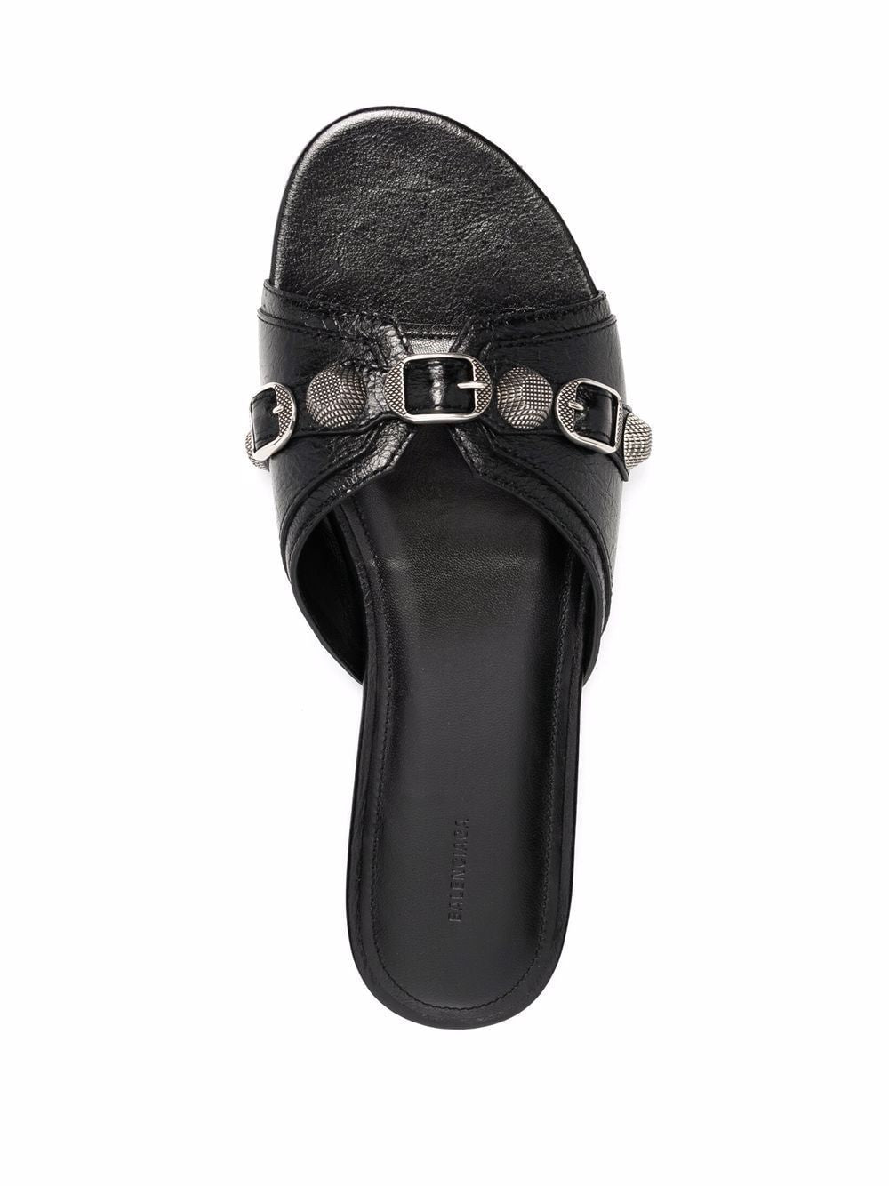 Balenciaga Cagole leather sandals – Upper: 100% Leather - view 10