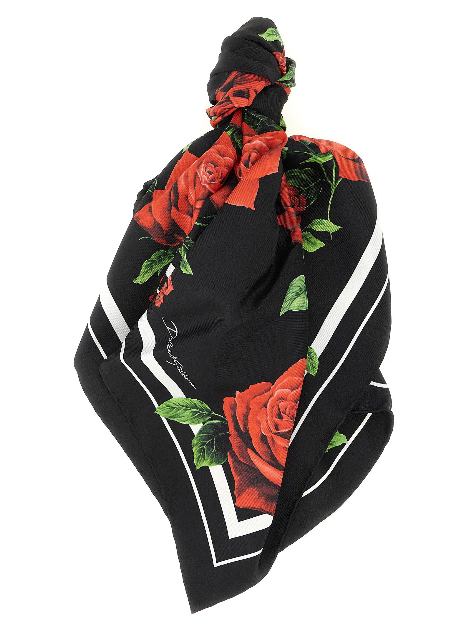 Dolce & Gabbana Rose Scarf – 100% silk