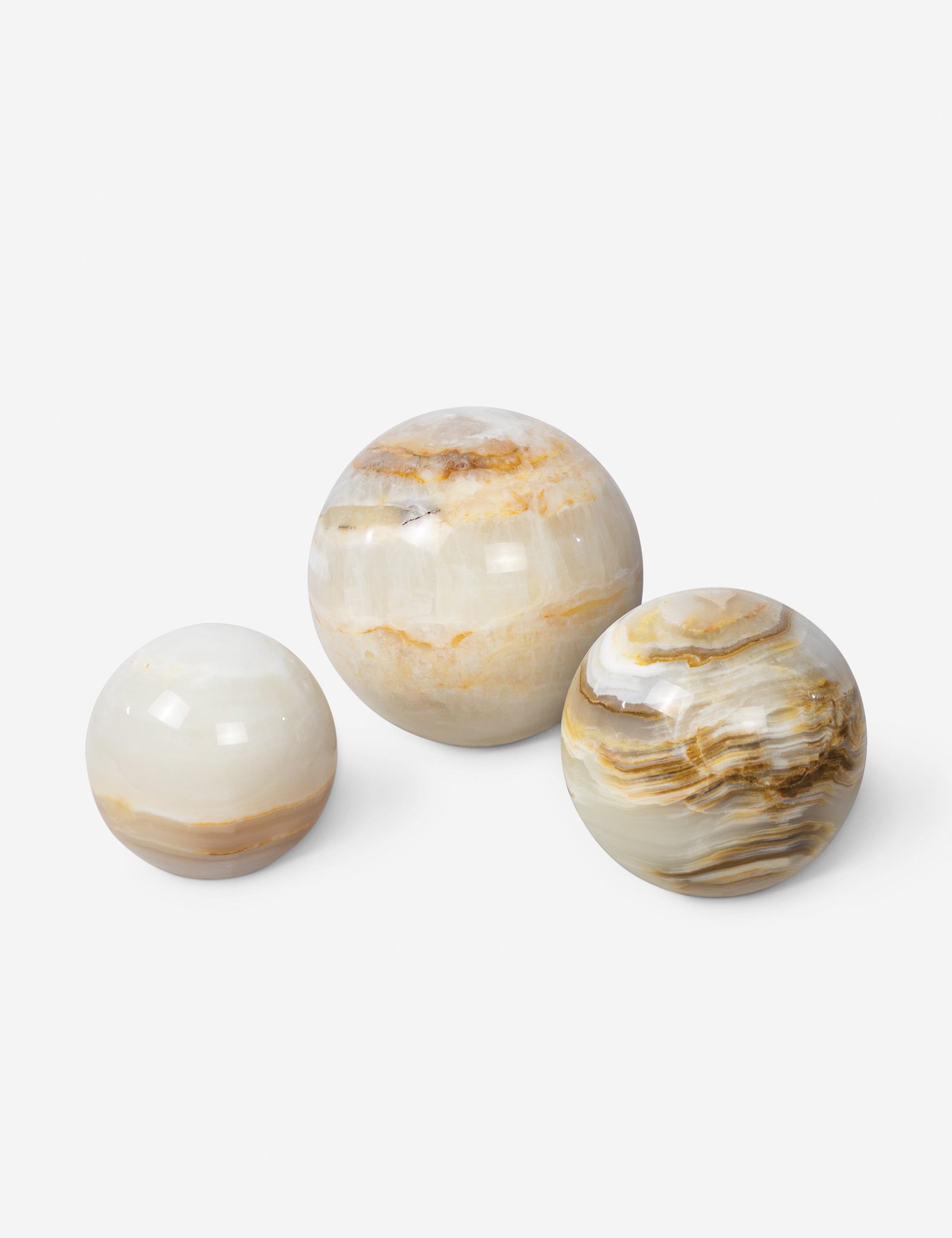 Lulu and Georgia Jade Sphere Objects (Set of 3) by Regina Andrew