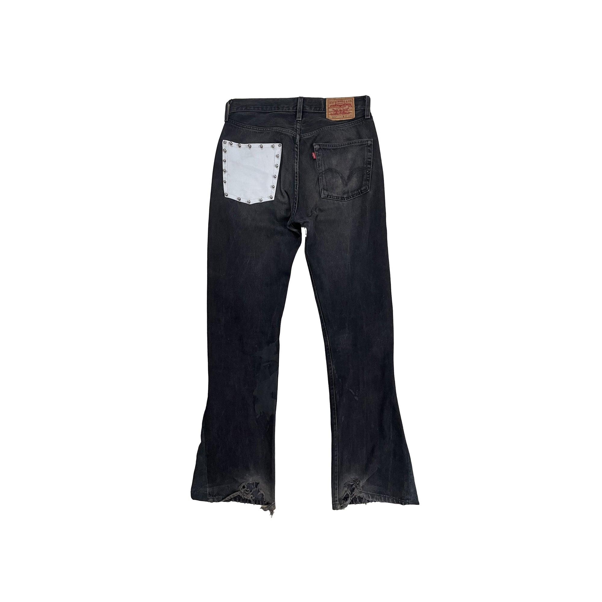 Unreborn Project Reconstructed Carpenter Flared Jeans (make To Order) - view 2