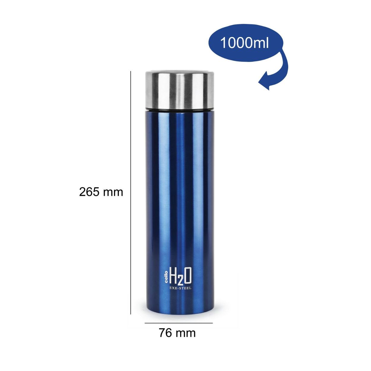 Cello H2O Stainless Steel Water Bottle, 1000ml - view 33