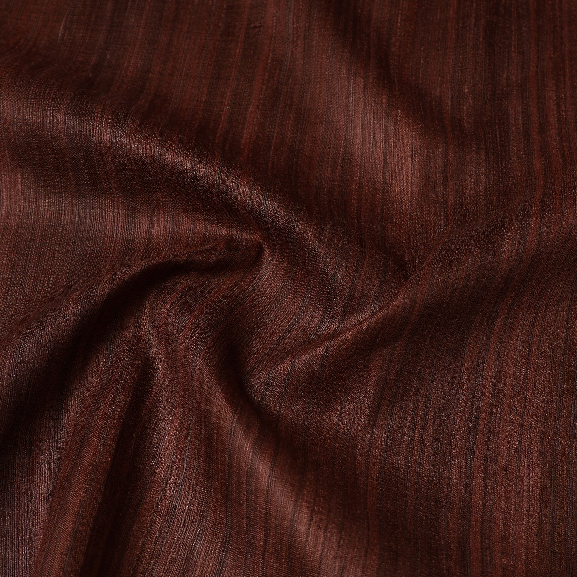 ITOKRI CRAFTS INITIATIVE Brown - Bhagalpuri Handwoven Pure Desi Tussar Silk Fabric 09 - view 4