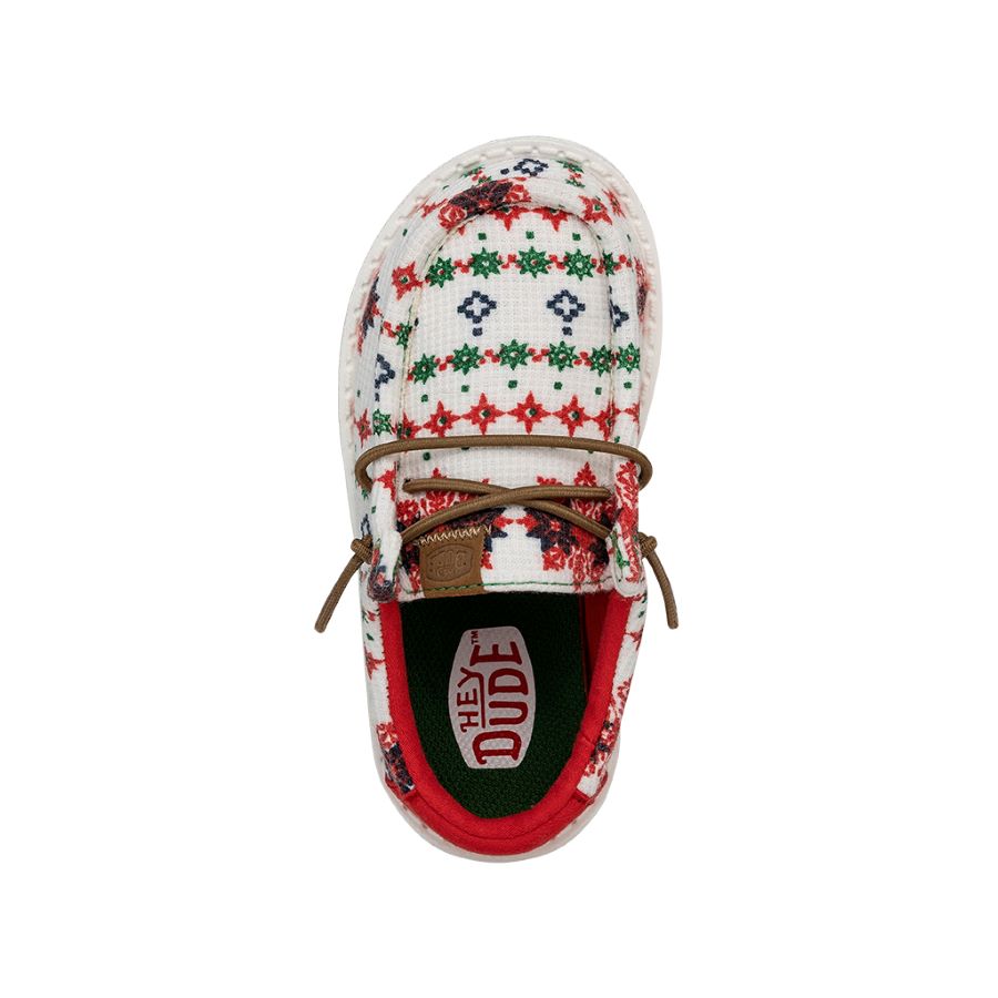 HEYDUDE shoes Wally Toddler Ugly Sweater Cool Yule - Holiday Cream - view 6