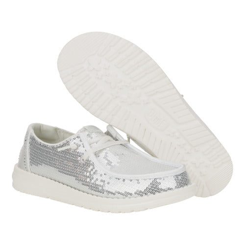 HEYDUDE shoes Wendy Disco Sequin - SIlver/White - view 3