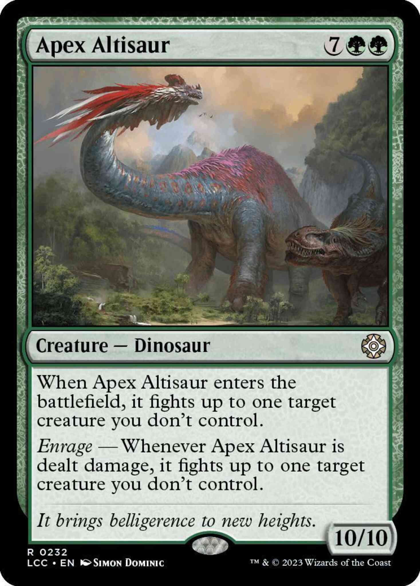 Apex altisaur 232 – Magic Apex Altisaur [232] [The Lost Caverns of Ixalan: Commander] [Non-Foil]