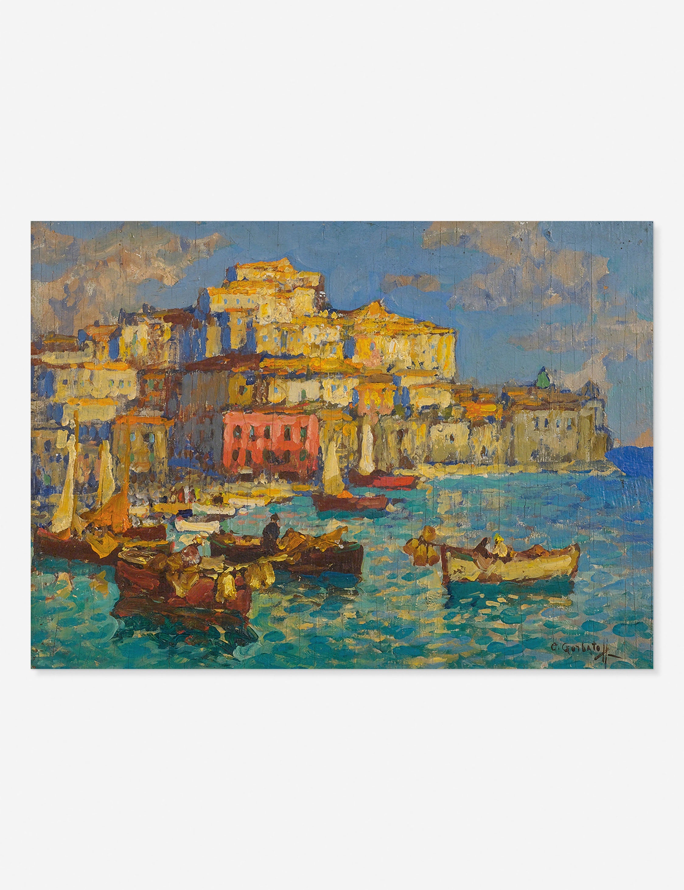 Lulu and Georgia Harbor in Naples Print by Konstantin Gorbatov