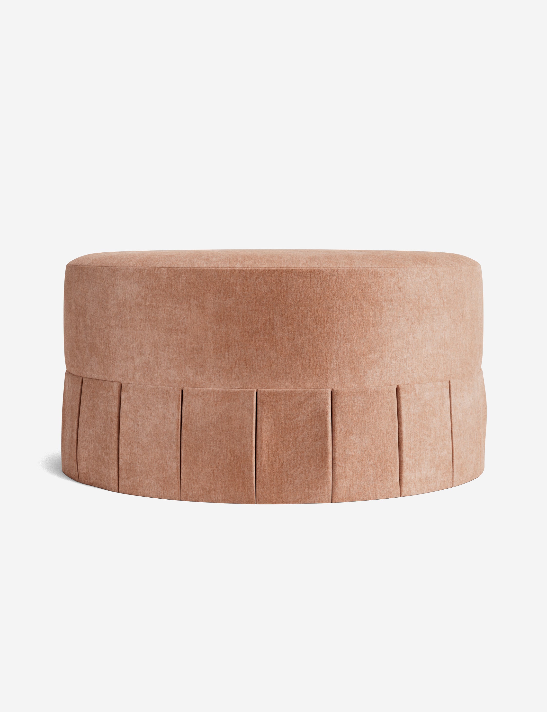 Lulu and Georgia Portola Pleated Round Ottoman