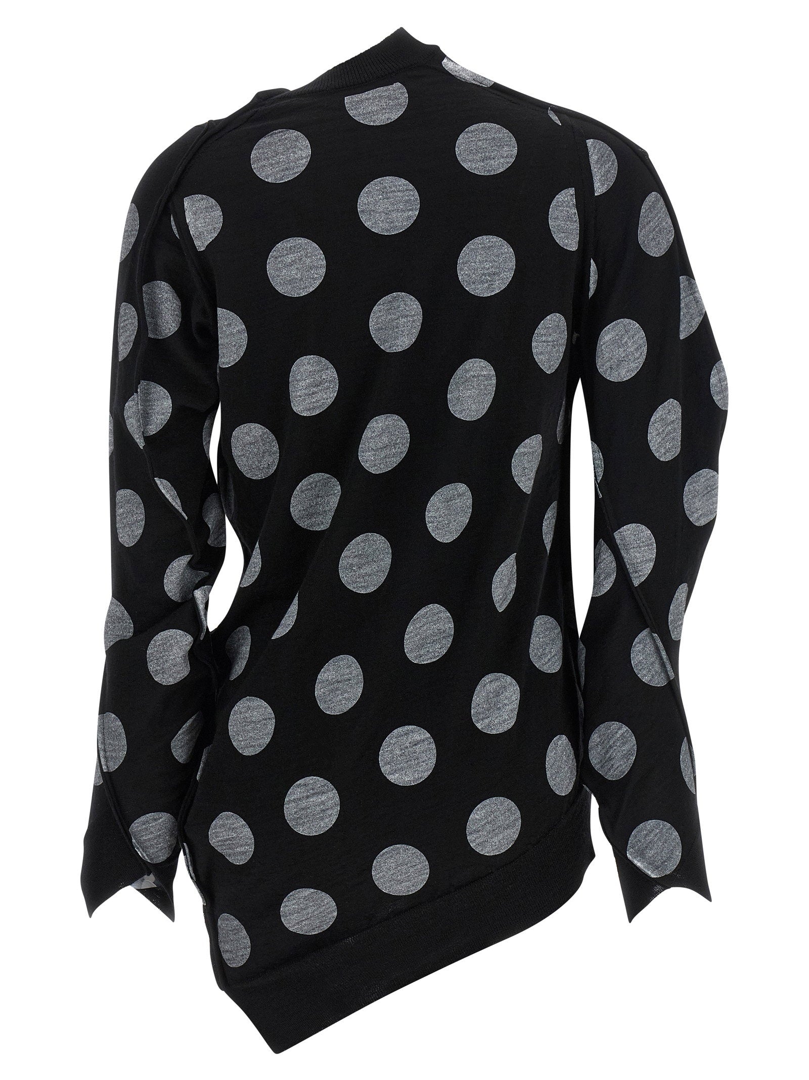 Junya Watanabe Polka Dot Maxi Cardigan – 100% wool - view 2