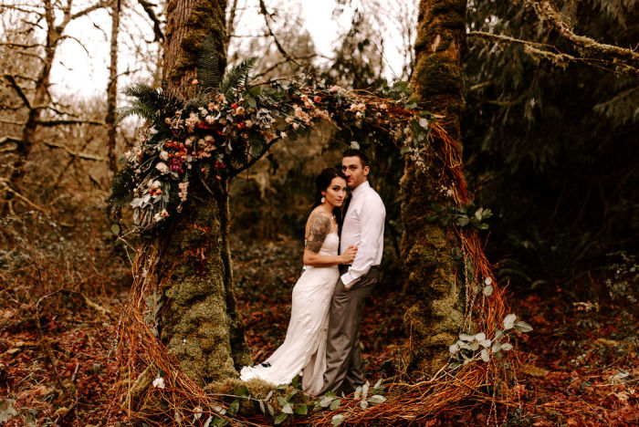 fiftyflowers.com Pacific Northwest Woodland Styled Shoot