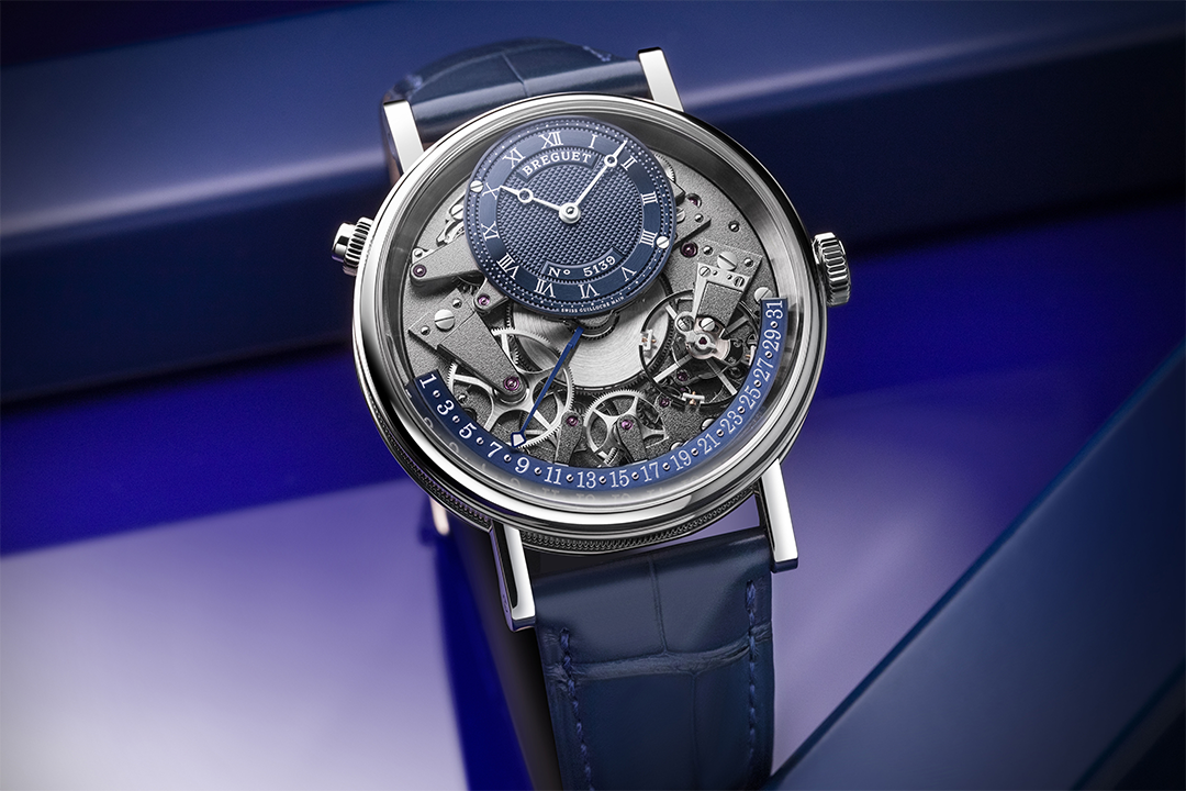 Breguet Tradition Silver & Grey Dial Blue 40 MM Watch for Men - view 2