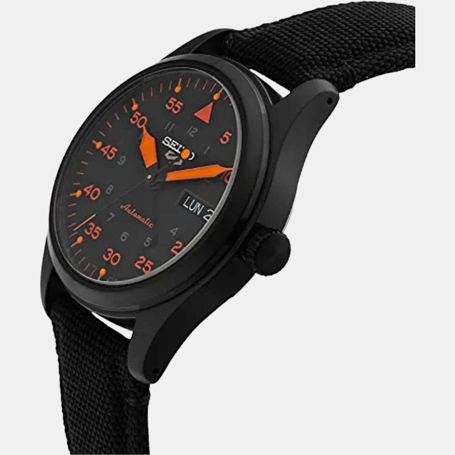 Seiko 5 Sports Men Automatic Black Dial Analog Nylon Watch SRPH33K1 - view 2