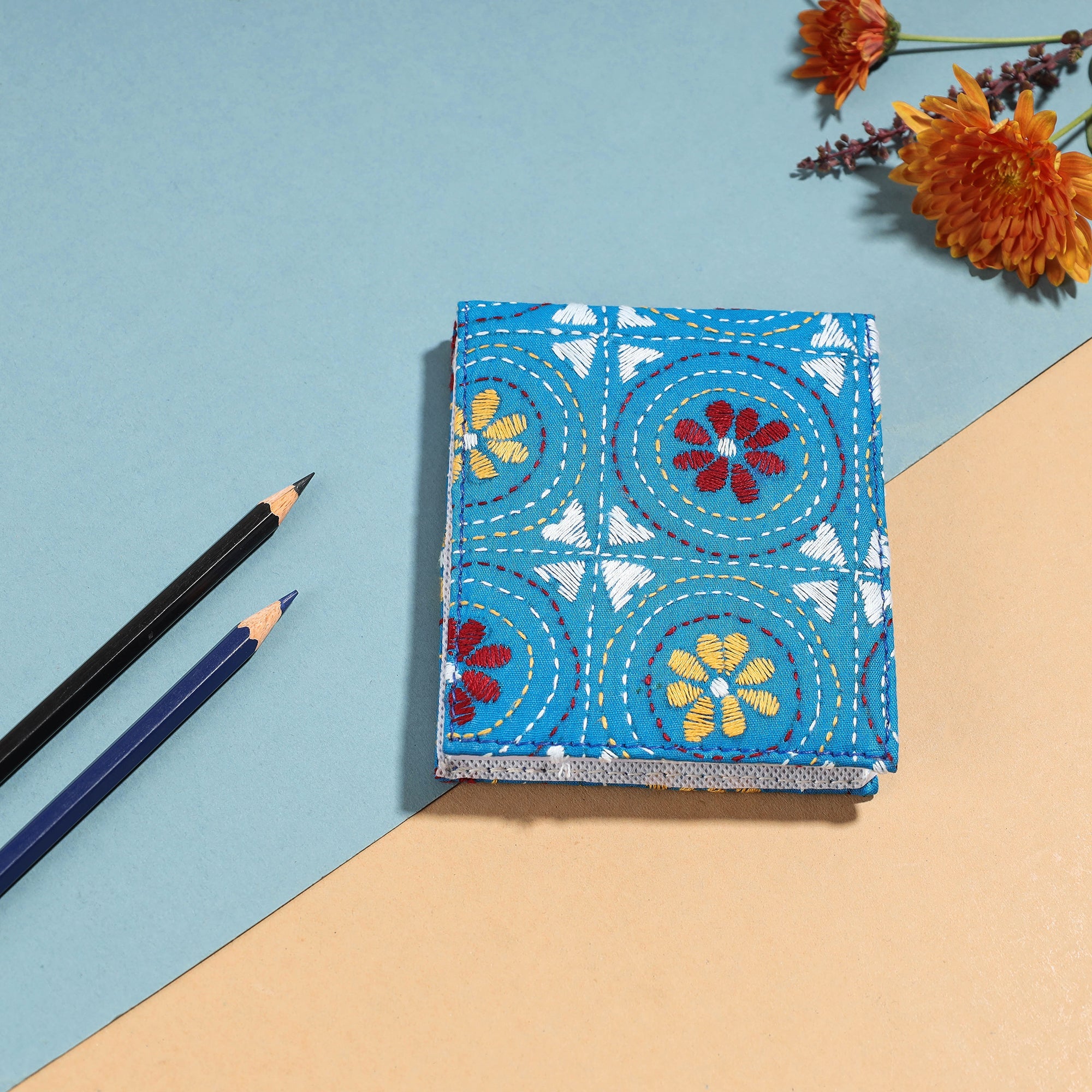 ASALKAAR Bengal Kantha Work Handcrafted Notepad (5 x 4 in)