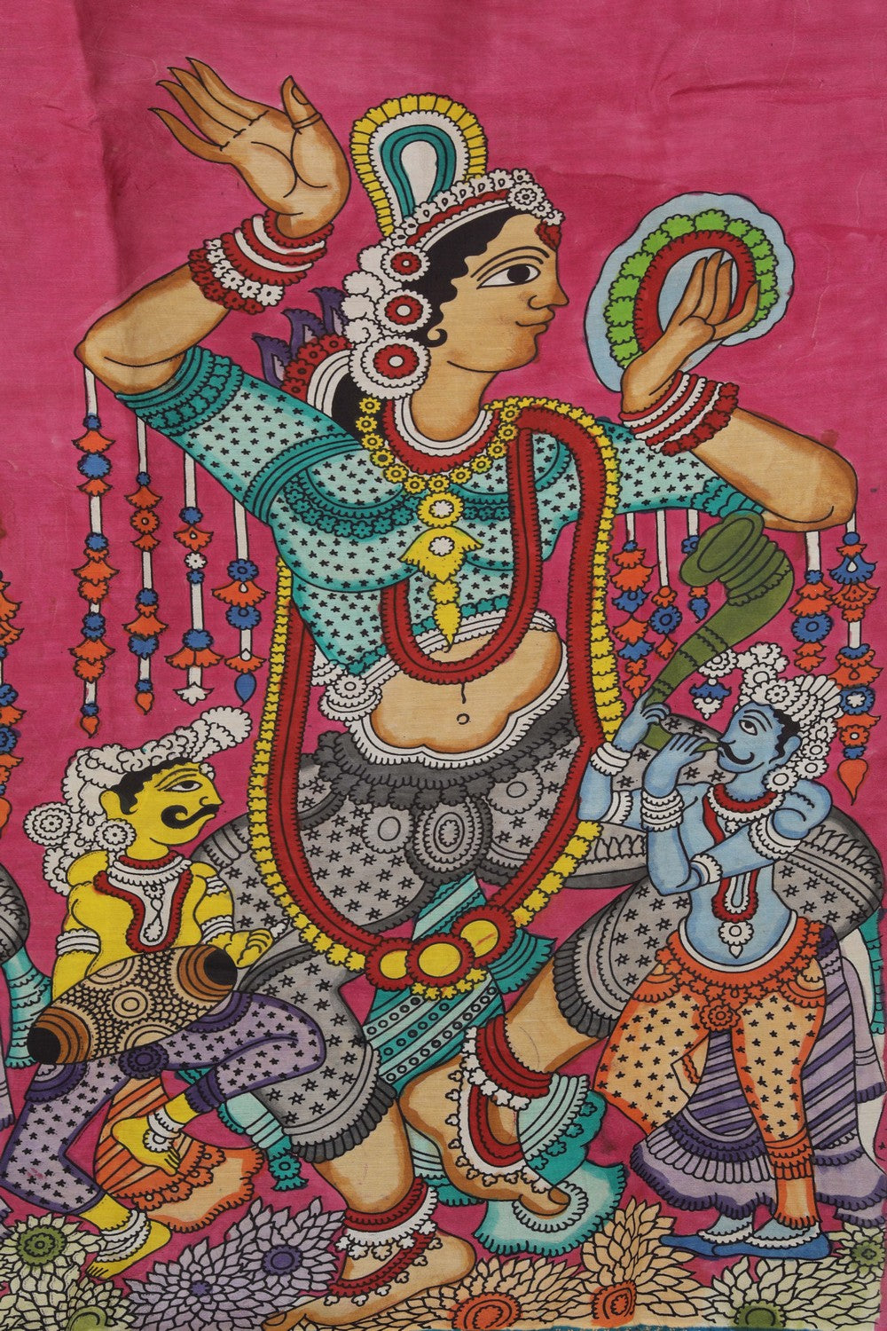 Kalanjali Kalamkari Hand-Painted Silk Saree – Women's - view 2