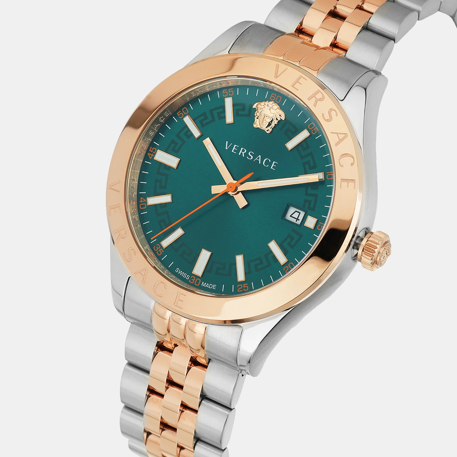 Versace Hellenyium Men Quartz Green Dial Analog Stainless Steel Watch VEVK01324 - view 2