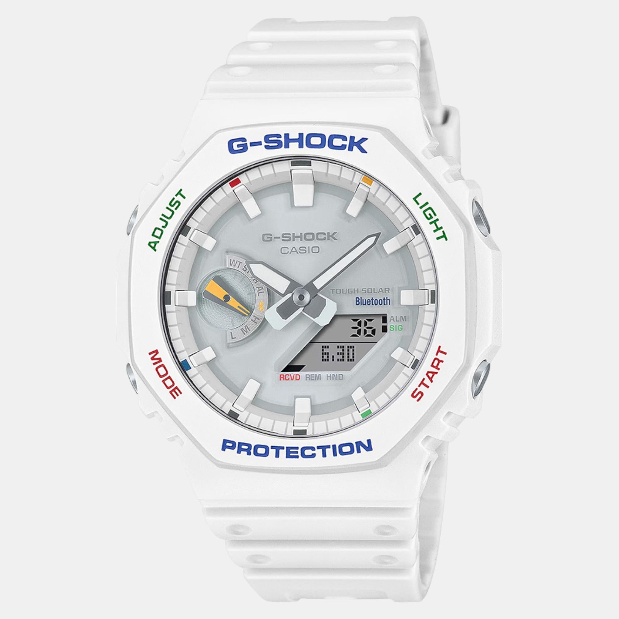 Casio G-Shock Men Quartz White Dial Analog-Digital Resin Watch G1475