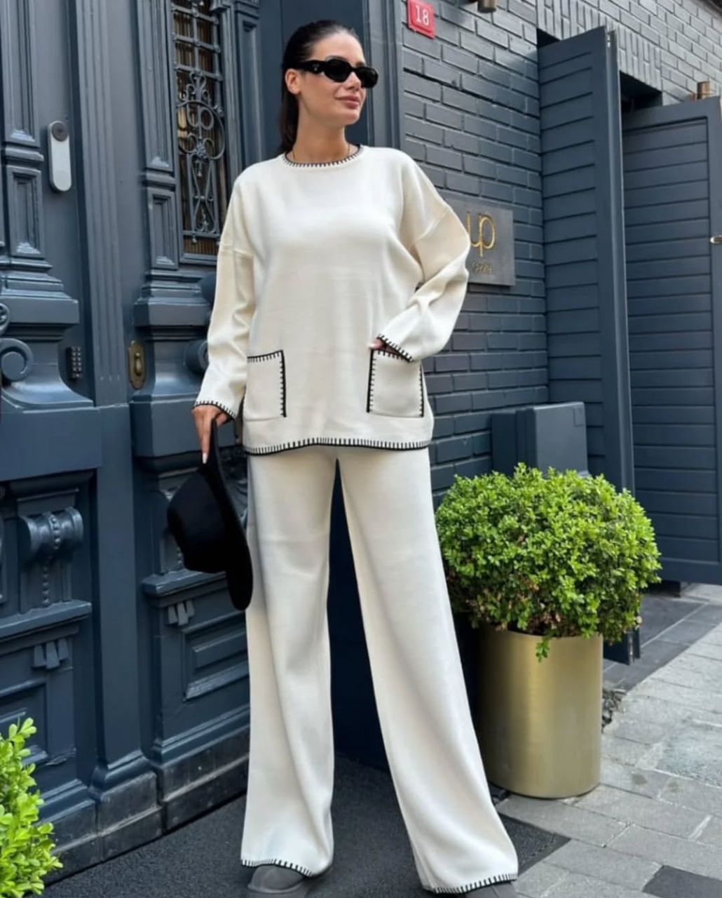 Alamode By Akanksha Sally Luxe Winter Coord Set- Set of Top and Pants - view 5