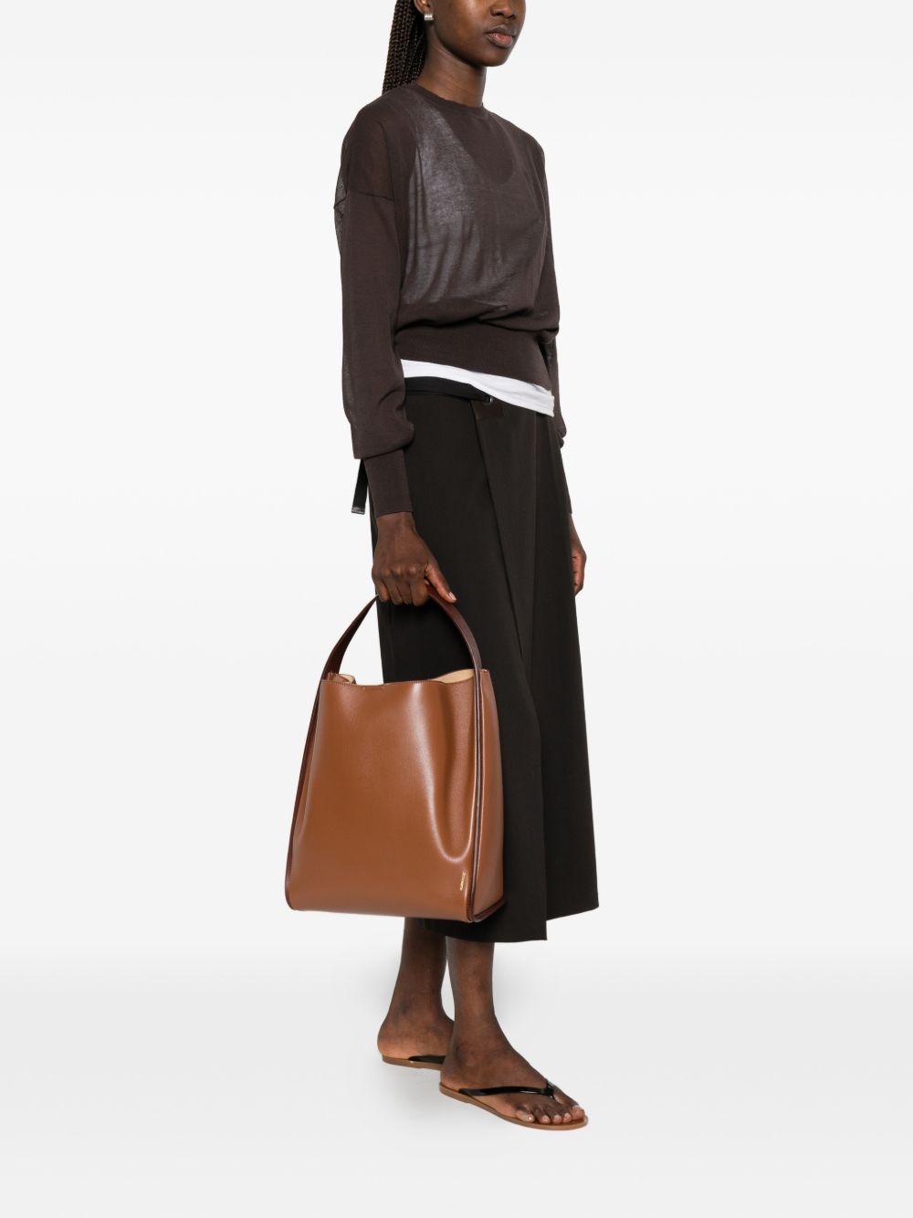 Jil Sander Pivot Leather Tote – 100% Calf Leather - view 2